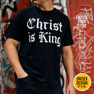 T-shirt Jésus-Christ est Roi Gothique Art Grunge Blacklett