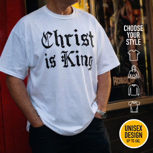 T-shirt Jésus-Christ est Roi - style gothique grunge érodé
