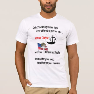 T-shirt Jésus-Christ et le soldat américain