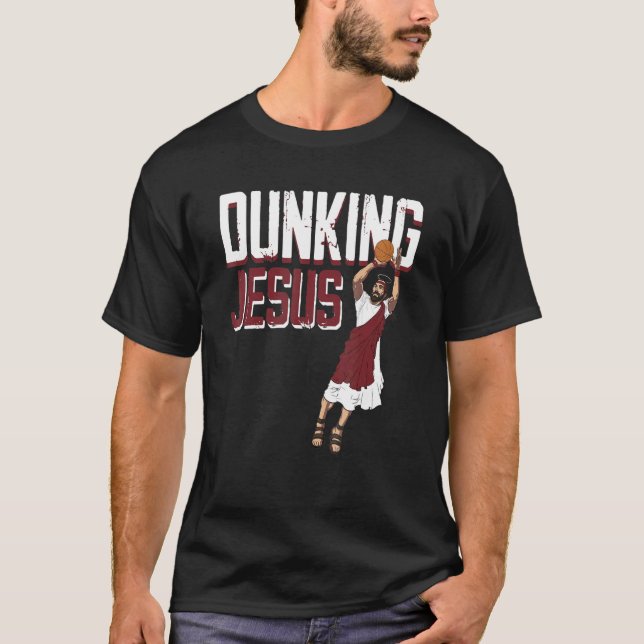 T-shirt Jésus Christ Jouer au basket-ball 1 (Devant)