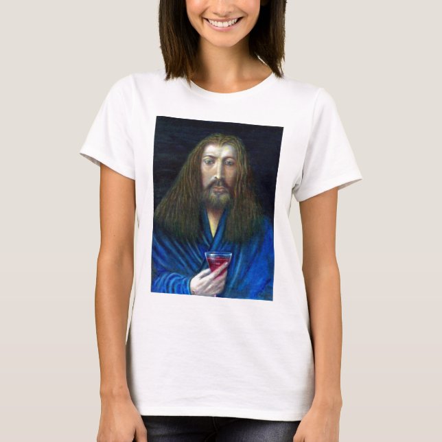 T-SHIRT JÉSUS CHRIST, LA CHALICE D'EMMAUS (Devant)