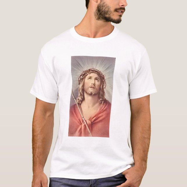 T-shirt Jésus Christ L'A Couronne Avec De Nombreuses Couro (Devant)