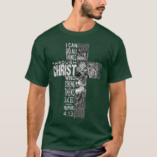 T-shirt Jésus-Christ Lion de Tribe Juda Croix Lion de 