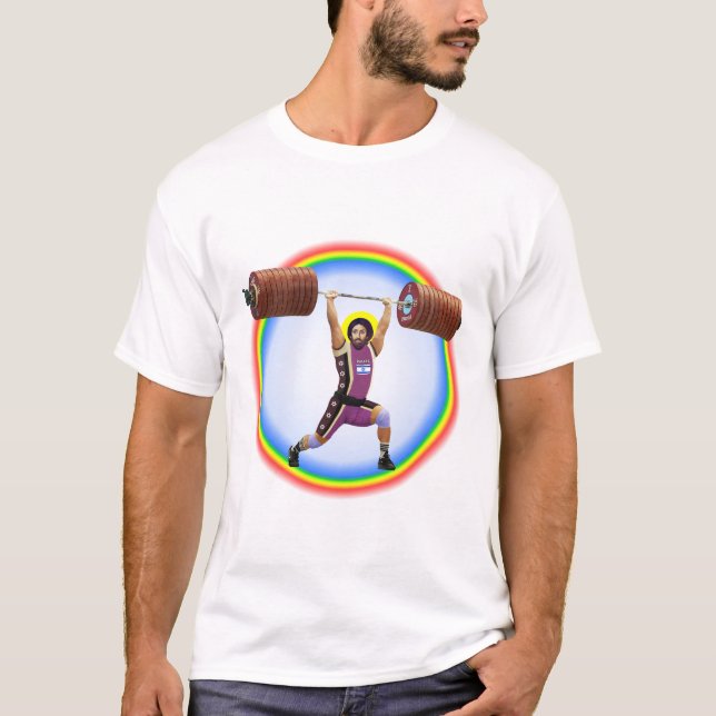 T-shirt Jésus Christ Propre et Jerk plus de 1000 livres (Devant)