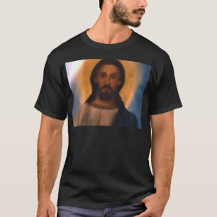 T-shirt Jésus Christ Vintage main peinte Icône orthodoxe