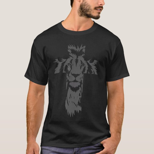 T-shirt Jesus Christian Lion of Judah gift (Devant)