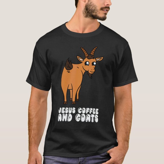 T-shirt Jesus Coffee And Goats (Devant)