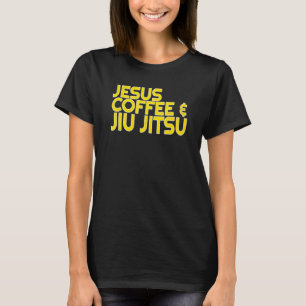 T-shirt Jesus Coffee Jiu Jitsu Pour Christian Martial Arts