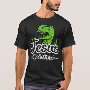 T-shirt Jésus coloré est Dino Mite Enfant Christianisme 