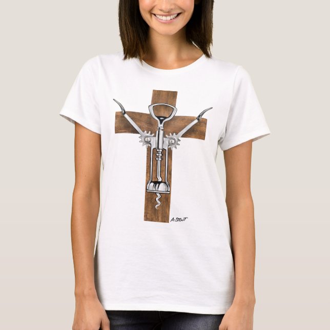T-SHIRT JESUS CORKSCREW — (Devant)