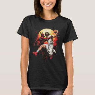 T-shirt Jésus croisant l'amant chrétien de l'esquisse du d