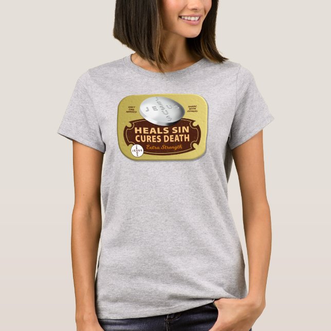 T-shirt Jesus Cures Pill - Foi religieuse chrétienne (Devant)