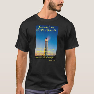T-shirt "Jésus dit : "Je suis la lumière du monde..."