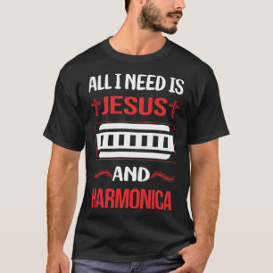 T-shirt  Jésus drôle Harmonica Bouche Orgue