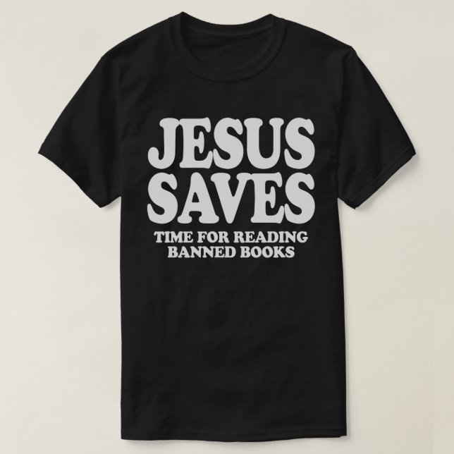 T-shirt Jésus économise du temps pour lire des livres inte (Design devant)
