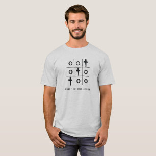 T-shirt Jésus Est La Meilleure Stratégie Tic Tac Toe