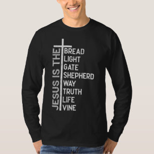 T-shirt Jésus est la porte de pain lumière berger chemin v