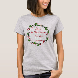 T-shirt "Jésus est la raison de la saison" Holly Design