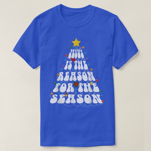 T-shirt Jésus Est La Raison De La Saison Pajam De Noël (Design devant)