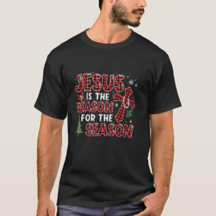 T-shirt Jésus Est La Raison De La Saison Plaid Faith Chr