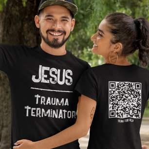 T-shirt Jésus est le code QR Terminateur de Trauma Chrétie