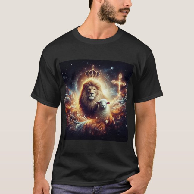 T-shirt Jésus est le Lion et l'Agneau (Devant)