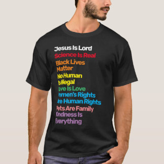 T-shirt Jésus est le Seigneur La science est une vraie mat