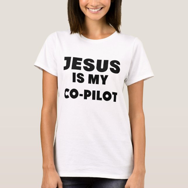 T-shirt Jésus est ma Co pilot.png (Devant)