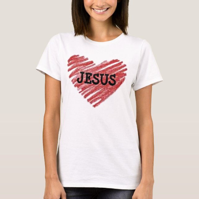 T-SHIRT JÉSUS EST MON COEUR (Devant)