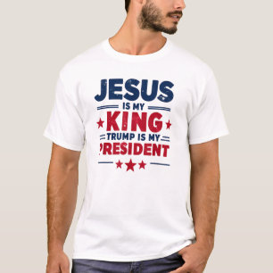 T-shirt Jésus est mon roi Trump est mon président