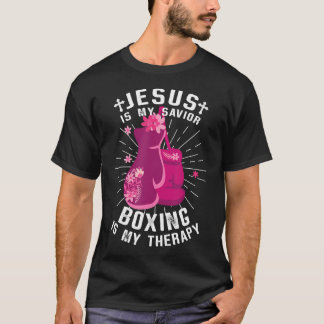 T-shirt Jésus est mon Sauveur La boxe est ma thérapie Chré