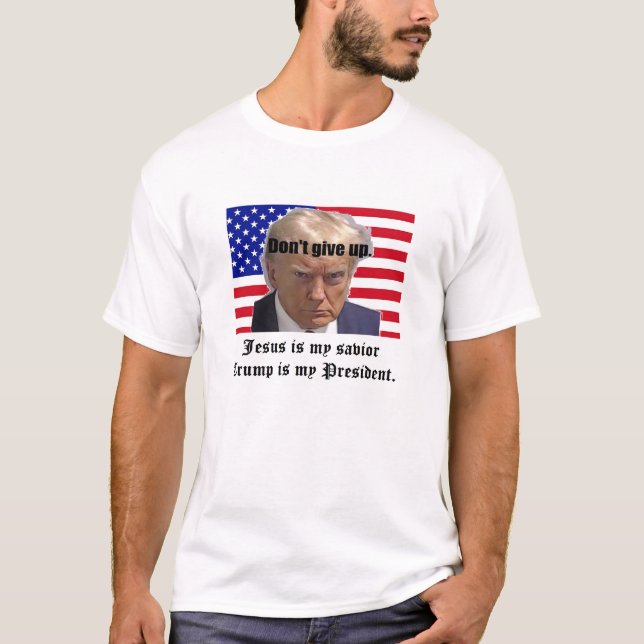 T-shirt Jésus est mon sauveur Trump est mon président (Devant)