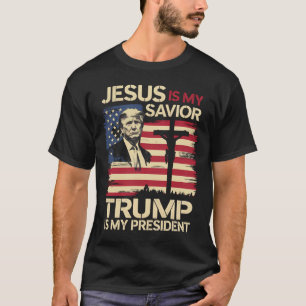 T-shirt Jésus Est Mon Sauveur Trump Est Mon Président État