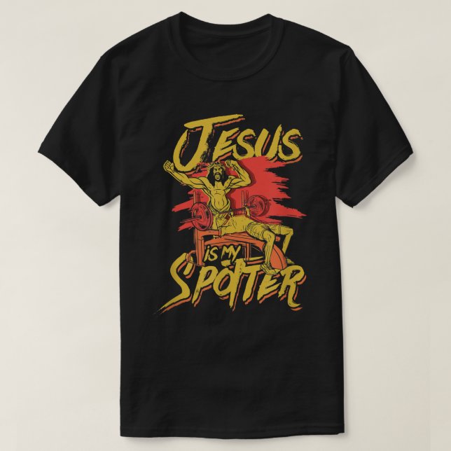 T-shirt Jésus est mon spoir Jésus levant et culturant (Design devant)