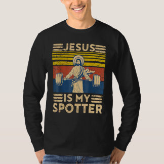 T-shirt Jésus est mon spotteur Gymnastique de musculation