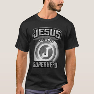 T-shirt Jésus est mon super-héros Cadeau chrétien mignon e