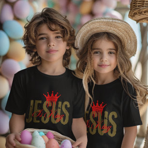 T-shirt Jésus est Roi Biblique chrétienne Spirituel Pour E