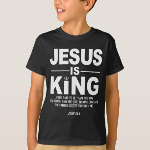 T-shirt Jésus Est Roi Foi Religieuse Dieu Chrétiens Hommes