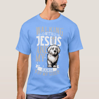 T-shirt Jésus et chien Kuvasz
