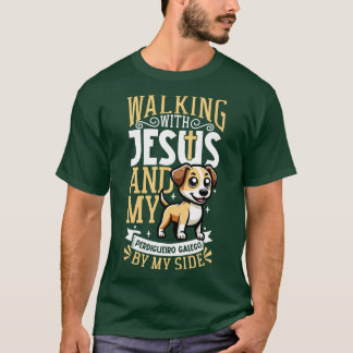 T-shirt Jésus et chien Perdigueiro Galego
