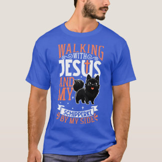 T-shirt Jésus et chien Schipperke