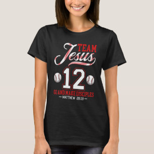T-shirt Jésus et l'équipe de baseball Jésus Christian Matt