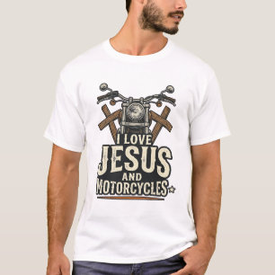 T-shirt Jésus et motos vintage chrétien biker Desi
