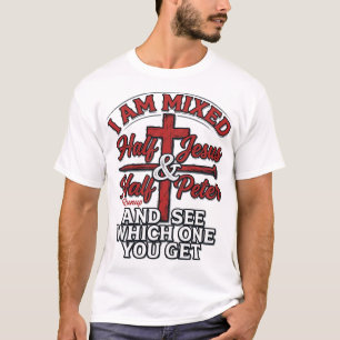 T-shirt Jésus et Pierre mélangés Humour chrétien vintage