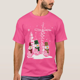 T-shirt Jesus Faith Hope Love Snowman Funny Joyeux Noël Po