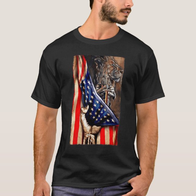 T-shirt Jésus Femme Guerrière Du Christ Lion Dieu Judah Am (Devant)