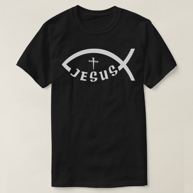 T-shirt Jesus Fish Christian (Design devant)