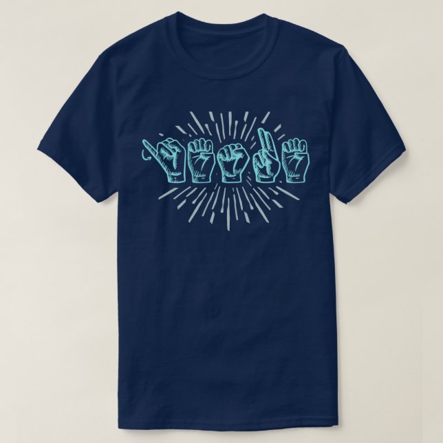 T-shirt JESUS Funny Langue des signes américaine (Design devant)