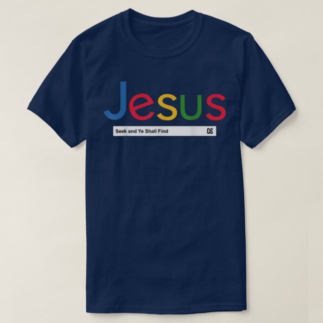 T-shirt jésus google chercher et vous trouverez drôle (Design devant)