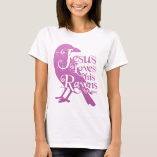 T-shirt Jésus gothique pastel chrétien aime ses corbeaux